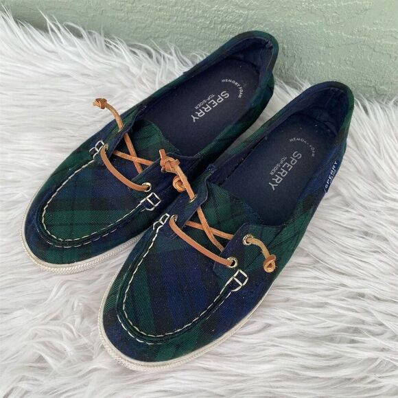 Sperry Women's Plaid Boat Shoes Multicolor Size 9 Casual Slip-On - Picture 1 of 8